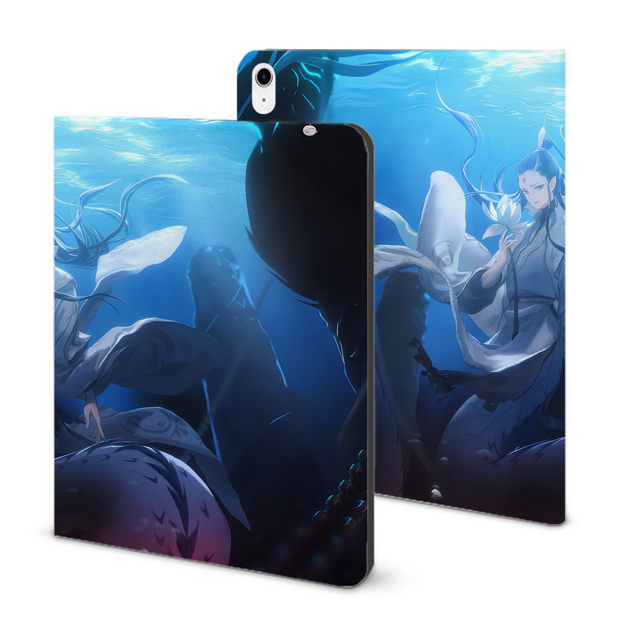 （画像用） Ne Zha 2 ナタ 魔童の大暴れ IPad ケース ブック型 PUレザー TPU 耐衝撃 軽量 薄型 ペン収納なし 全面保護 IPad 各モデル対応